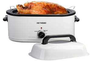 lot 72 image: Heynemo Roaster Oven, 20Qt Turkey Roaster Oven Buffet with Self-Basting Lid