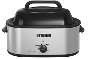 lot 76 image: Heynemo Roaster Oven, 20Qt Turkey Roaster Oven Buffet with Self-Basting Lid