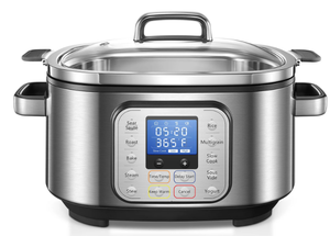 lot 86 image: Slow Cooker, 10 in 1 Programmable Cooker, 6Qt Stainless Steel