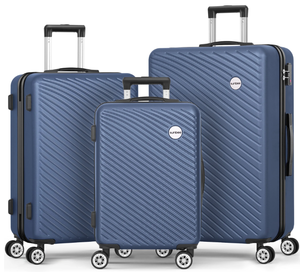 lot 95 image: 3PCS Sunbee Luggage Sets ABS Hardshell Hardside TSA Lock Lightweight Durable Spinner Wheels Suitcase