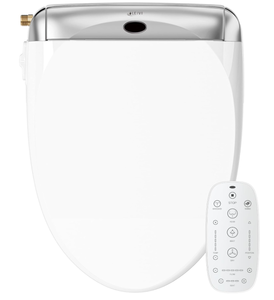 lot 101 image: Leivi Smart Bidet Toilet Seat with Wireless Remote and Side Panel, Multiple Spray Modes