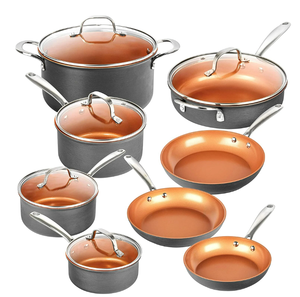 lot 113 image: 13PCS Gotham Steel Pro Nonstick Pots and Pans Set Ceramic Cookware Kitchen Set, with Frying Skillet