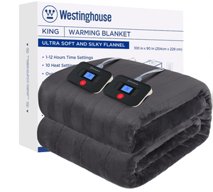 lot 122 image: King Size Westinghouse Electric Blanket, Super Cozy Soft Flannel