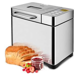 lot 225 image: KBS 19-in-1 2LB Bread Maker Machine Fully Automatic LCD Display, Stainless Steel