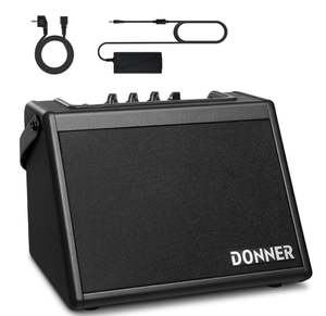 lot 240 image: Donner Mini Electric Drum Amp 20W Portable Bluetooth Keyboard Amplifier for Home Practice DDA-20