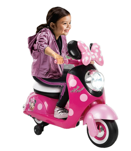 lot 250 image: Disney Minnie Mouse 6V Euro Scooter Ride-on Battery-Powered Toy for Girls, Ages 1.5 Years