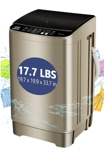 lot 303 image: KRIB BLING Portable Washing Machine, 17.7 lbs Large Capacity Full Automatic Washing Machine