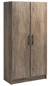 lot 471 image: Prepac Elite Storage Cabinet, Drifted Gray Storage Cabinet, Bathroom Cabinet, Pantry Cabinet