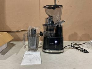 lot 345 image: Aeitto Juice Maker, Slow Masticating Juicer Machine, Cold Press Juicer with Big Wide 3.3-in Chute and 900-ml Cup
