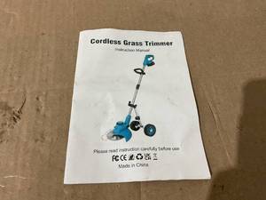 lot 222 image: Lazenry Cordless Weed Wacker with 3 Types Blades, 21V 3000mAh