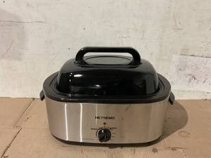 lot 259 image: Heynemo Roaster Oven, 20Qt Turkey Roaster Oven Buffet with Self-Basting Lid