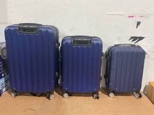 lot 57 image: 3PCS Zimtown Nested Spinner Suitcase Luggage Set With TSA Lock