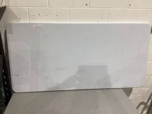 lot 421 image: 60 In Heavy-Duty Granite White Plastic Folding Leg Table