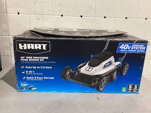 lot 425 image: HART 40-Volt Cordless 18-inch Push Mower Kit,