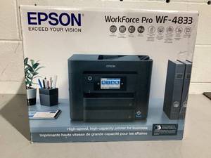 lot 464 image: WorkForce Pro WF-4833 Wireless All-in-One Printer with Auto 2-sided Print, Copy, Scan and Fax
