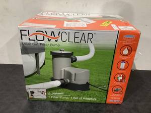 lot 537 image: Bestway Flowclear 1,500 GPH Above Ground Swimming Pool Water Filter Pump