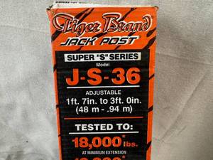lot 49 image: Tiger Brand Jack Post (Super S Series)
