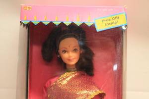 lot 6 image: Barbie in India Doll with Traditional Sari