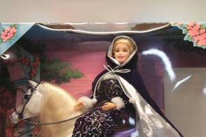 lot 60 image: Barbie Royal Romance Doll and Horse Set
