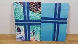 lot 128 image: Set of 2 Whitley Willows Microfiber Beach Towel 35 x 70 Turtles Beach Ocean