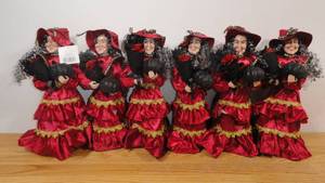 lot 155 image: Lot of 6 Witches-15 Tall-In Red