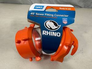 New Rhino 45 Degree Sewer Hose Fitting Connector