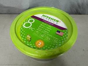 New 8 Pc Glass Food Storage Set
