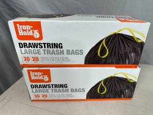 2 New Boxes of Large Trash Bags