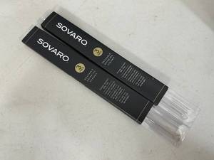2 New Sets of Sovaro Reusable Straws with Cleaning Brushes