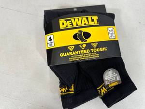 4 New Pairs Dewalt Work Socks