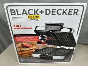 New Black and Decker 3 in 1 Waffle Maker  Griddle