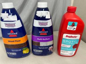 3 New Bottles of Floor Cleaner and Upholstery Cleaner