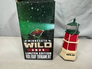 2023 MN Wild Hockey Lights and Sound Christmas Ornament