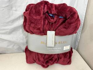 New Blanc and Bleu Luxury Velvet Robe