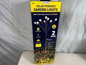 New 2 Pack of Solar Powered Garden Lights