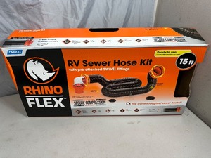 New Rhino Flex 15 ft RV  Camper Sewer Hose