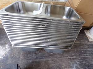 lot 53 image: 18 Stainless Steel Sinks
