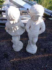 lot 121 image: Pair of Garden Statues Concrete