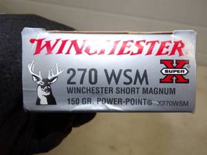 lot 22 image: Full Box 270 WSM Winchester Short Magnum 150 gr.