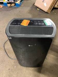 lot 35 image: LG PuriCare 50-Pint Dehumidifier with Clear Bucket with Handle Customer Returns See Pictures
