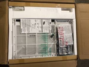 lot 44 image: LG 12,200 BTU 230208V Window Air Conditioner Cools 570 Sq. Ft. with Heater and Wi-Fi Enabled in White  Customer Returns See Pictures
