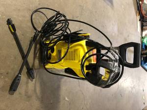 lot 48 image: Karcher 2100 Max PSI 1.45 GPM K 3 Power Control Cold Water Corded Electric Pressure Washer and Vario and DirtBlaster Spray Wands  Customer Returns See Pictures