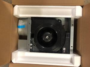 lot 17 image: Panasonic WhisperThin DC LED Pick-A-Flow 80 -100 CFM CeilingWall Bathroom Exhaust Fan, 3-38 in. Low Profile Housing  Customer Returns See Pictures