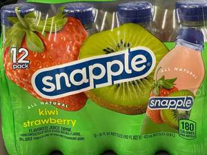 lot 1 image: Snapple Kiwi Strawberry Flavored Juice Drink, 12 Pack