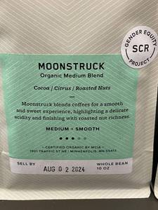 lot 13 image: Spyhouse Coffee Roasters Moonstruck Organic Medium Blend Whole Bean Coffee 10 oz (Lot of 3)