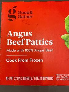 lot 17 image: Good & Gather Angus Beef Patties - 6 Pack (2 lbs)