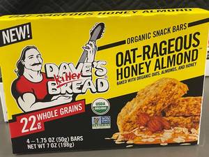 lot 18 image: ID 3 - Lot of 4 Boxes Daves Killer Bread Oat-Rageous Honey Almond Organic Snack Bars