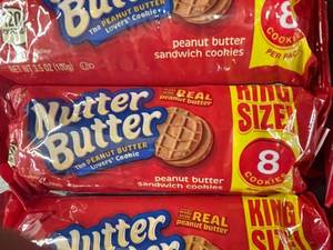 lot 34 image: CT 5 - Lot of 12 Nutter Butter King Size Peanut Butter Sandwich Cookies