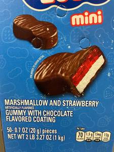 lot 287 image: Ricolino Bubu Lubu Mini Marshmallow and Strawberry 50-Pack