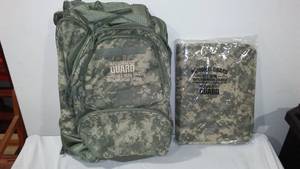 lot 838 image: National Guard Backpack And 3-Ring Binder- New.
